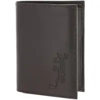 OXMOX Leren portemonnee Leather RFID Protect Kombibörse Lizard Embossed Brown donkerbruin