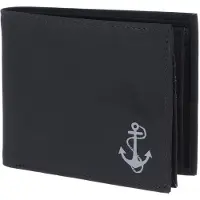 OXMOX portemonnee New Cryptan RFID Protect Querscheinbörse Freedom Anchor Print Grey Black zwart