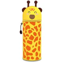 OEM Zachte siliconen hoes 2-in-1, schattig design, kan staan, met giraffe print, roze, geschikt voor meisjes en jongens