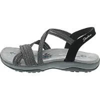 SKECHERS REGGAE SLIM - TURN IT UP Dames Sandalen - Zwart