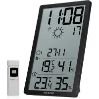 KIENZLE Jumbo NEO LCD - Wandklok met Weerstation - Radiografische - Verticaal