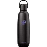 SodaStream 0.9L fizz & go roestvrijstalen bruiswaterfles (zwart)