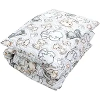 TupTam Kinderbeddengoedset met print, geschikt voor het hele jaar, inclusief deken, kussensloop en platte kussens, 2-delig, kleur: safari, maat: 135x100 cm