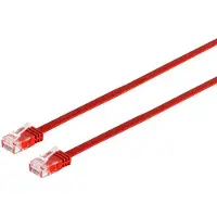 S-Conn Patchkabel Cat.6 U/UTP, ungeschirmt, flach, rot, 5.0m superflaches Patchkabel z.B. für die Verlegung