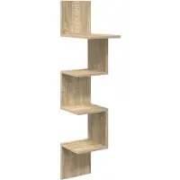 vidaXL Wandplank Muurmontage Sonoma Eiken 32 x 21 x 107 cm