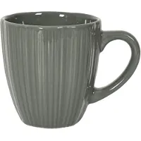 Home Deco Factory koffiemok / thee beker - donkergrijs - 33 cl - keramiek - vaatwasser bestendig - servies - bekers