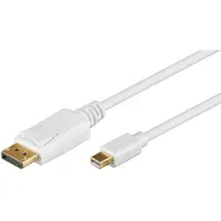 Goobay 1m Mini-DisplayPort/DisplayPort-adapterkabel [MAC of PC, vergulde contacten, met vergrendelingsmechanisme]