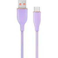 Gembird Premium siliconen USB-type-C oplaad- en datakabel, 1,5 m, paars