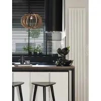 Nova Luce Houten hanglamp Ottoline donker Ø 40cm