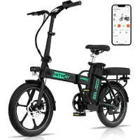 Hitway Elektrische Fiets BK5SL - 16 Inch City Commuter EBike met Afneembare 36V 13Ah Lithium Batterij - Opvouwbaar E-Bike met 250W Motor - IP54 Waterproof