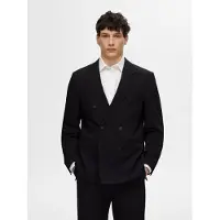 Selected Relaxed Fit Double-breasted Blazer Heren Zwart 54