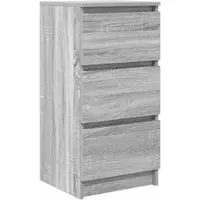 vidaXL Dressoir 37,5x35x76 cm bewerkt hout grijs sonoma eikenkleurig