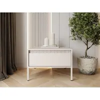 GRAINGOLD – Salontafel Sorano – Beige – Met een lade – Moderne Opbergruimte – 68 cm