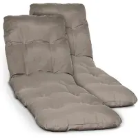 Beautissu Flair RL Ligbedkussen Set 2x 190x60x8 cm Taupe – Ligstoelkussen