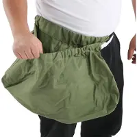 Snq 1 fruitpluk schort - 108×40×60 cm - Opvouwbaar - Tuin fruitpluk zak - Oxford stof fruitpluk schort - Geschikt voor citrusvruchten - Legergroen