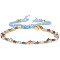 Luxenter Sterling zilveren 925 armband met Pastel Groene Hydrothermale Kwarts afgewerkt in 18K geel goud - Asvorg