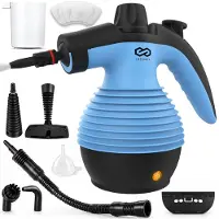 Infinity Goods Stoomreiniger - 12-in-1 Handstoomreiniger - Handstomer - Vlekkenreiniger - Tapijtreiniger - 10 Opzetstukken - 1050 Watt - 3.2 Bar - Blauw