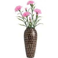 Mica Decorations Kunstbloem Anjer Floristic - 3x - H71 cm - roze - kunststof - stelen kunstbloemen - boeket - rozen bloemetjes