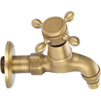 OEM Massieve messingfitting met afdichtingsring, G1/2 aansluiting, wegwerpwaterkop voor koud water. Geschikt voor wandmontage bij zwembaden, douchecabines en keukenmengkranen