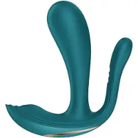 Satisfyer Top Secret+ - draagbare tril vibrator met 3 armen - groen