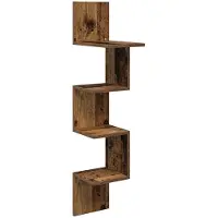 vidaXL Wandplank Muurmontage Oud hout 32 x 21 x 107 cm Bewerkt hout
