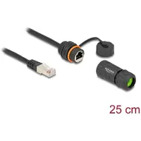 HQ Products Delock Kabel RJ45 Stekker naar RJ45 Aansluiting Cat.6A voor inbouw met