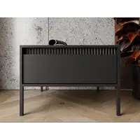 GRAINGOLD – Salontafel Sorano – Mat zwart – Met een lade – Moderne Opbergruimte – 68 cm