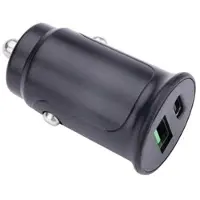 Grab 'n GO Snelle Auto Oplader Dual USB-C en USB-A 30W Power Delivery Universeel Zwart