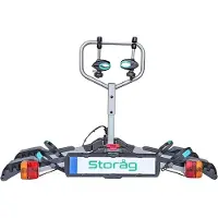Storag E-DUO - Fietsendrager - Geschikt voor 2 elektrische fietsen - Compact opvouwbaar - Kantelbaar