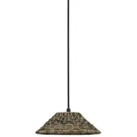 PR Home buiten hanglamp LIS, bruin, stekker, Ø 27 cm Lisen, bruin / roest, Woon-/ Eetkamer, Kunststof