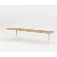 TIPTOE Lou Wood Bank 170 x 30 cm | Cream White - Natural oak