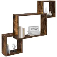 vidaXL Wandplank Muurmontage Gerookt eiken 91,5 x 15 x 76 cm