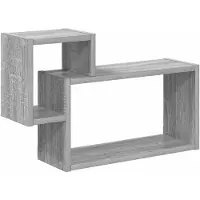 vidaXL Wandplank Muurmontage Grijs Sonoma 55 x 15 x 35 cm Bewerkt hout