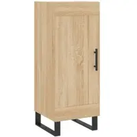 vidaXL Dressoir 34,5x34x90 cm bewerkt hout sonoma eiken