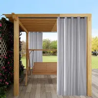 Unyqoos Waterdichte en UV-bestendige Outdoor Gordijnen voor Balkon en Tuin, Grijs, 137 x 244 cm