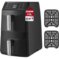 OEM Heteluchtfriteuse, met dubbele bak, 8 automatische programma's, 11 liter, EU-model