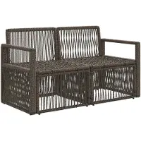vidaXL Tuin Sofa 2-Aantal zitplaatsen Grijs poly rattan
