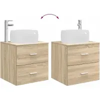 vidaXL Badkamermeubel Set 3 st Sonoma Eiken 49,5 x 44,5 x 66 cm