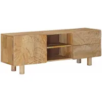 vidaXL TV Kast 110 x 30 x 40 cm Massief Mangohout en Geëngineerd Hout