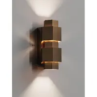 HiPP Wandlamp Simar Vijfhoek PVD Koper 3000K Dimbaar IP44