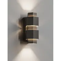 HiPP Wandlamp Simar Vijfhoek PVD Gunmetal 3000K Dimbaar IP44