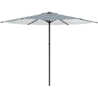 vidaXL Tuinparasol 300 x 300 cm Polyester Rechthoekig Blauw en Wit