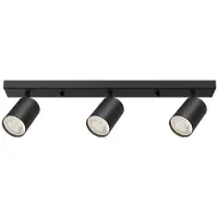 Braytron - LED Plafondspot Beta - 3x GU10 fitting - 300x120mm - Mat zwart