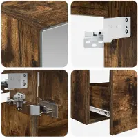 vidaXL Badkamerkast set 5 st Gerookt eiken Bewerkt hout