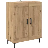 vidaXL Highboard Artisan Eiken 69,5 x 34 x 180 cm Bewerkt hout
