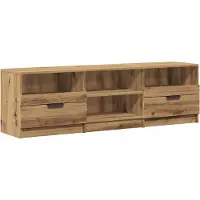 vidaXL Tv-meubel 150x33,5x45 cm bewerkt hout artisanaal eikenkleur