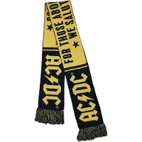 AC/DC Sjaal - Soccer Scarf - voor Mannen - zwart-geel - Maat Standard