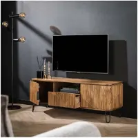 Meubelplaats TV-meubel wave 135 cm mangohout - zandkleur |