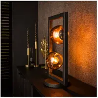 Meubelplaats Moderne Tafellamp 2L Stellar in Artic Zwart voor Sfeerverlichting - Tafellampen - 30x20x55 cm - Ideaal voor Woonkamer of Slaapkamer - Stijlvol en Compact Design