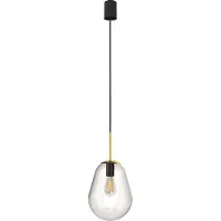 Nowodvorski Lighting Glazen hanglamp Pear Short Ø 22cm goud met helder glas